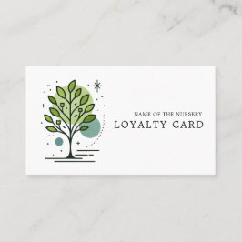 Tarjeta De Fidelización Custom Greenleaf Nursery Branding Loyalty Card