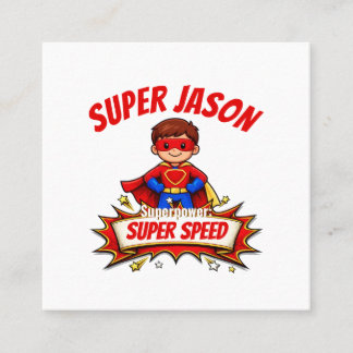Tarjeta De Fidelización Custom Kids Superhero Name