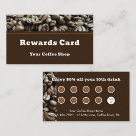 Tarjeta De Fidelización Custom Modern Cafe Coffee Shop Reward Customer