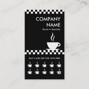 Tarjeta De Fidelización damas de café retro puncheta