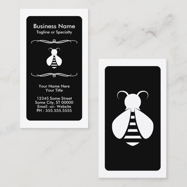tarjeta de fidelización de abejas con miel mod (Anverso / Reverso)