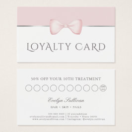 Tarjeta de fidelización de arco rosa de Coquette