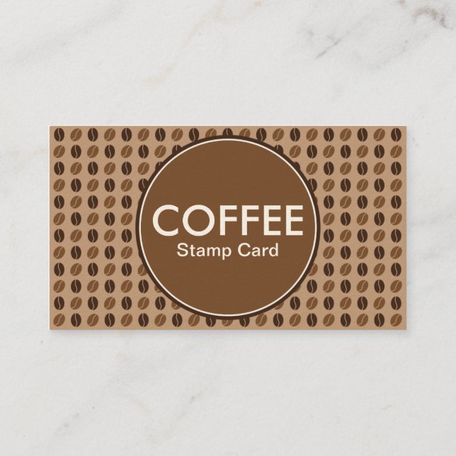 tarjeta de fidelización de centro de café (Reverso)