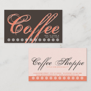 tarjeta de fidelización de cliente de script COFFE