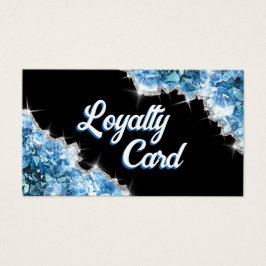 Tarjeta de fidelización de cristales azules