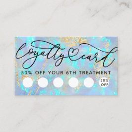 tarjeta de fidelización de fondo opal azul