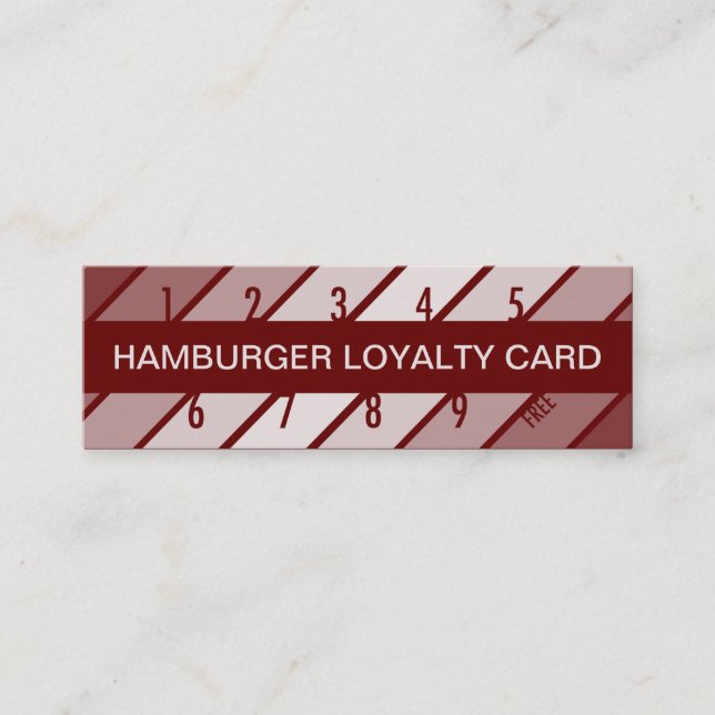 tarjeta de fidelización de hamburguesas (retrógrad (Anverso)