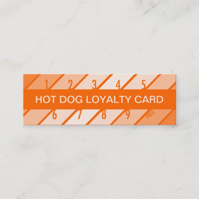 tarjeta de fidelización de hot dog (retrógrado) (Anverso)