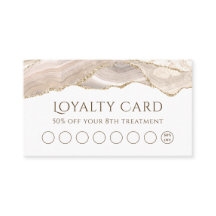 Tarjeta de fidelización de Ivory Gold Agate