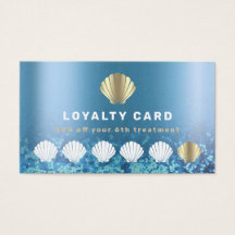 tarjeta de fidelización de las conchas marinas