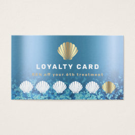 tarjeta de fidelización de las conchas marinas