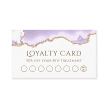 tarjeta de fidelización de lavender agate