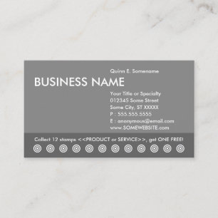 tarjeta de fidelización de personalizable de color