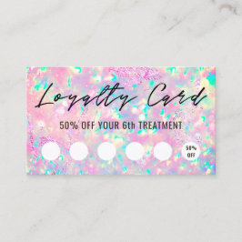 tarjeta de fidelización de textura opal brillante