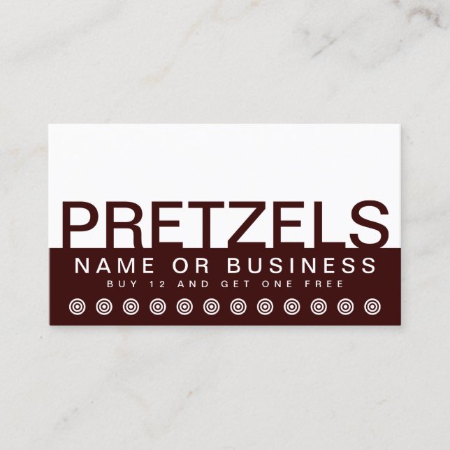 tarjeta de fidelización del cliente bold PRETZELS (Anverso)