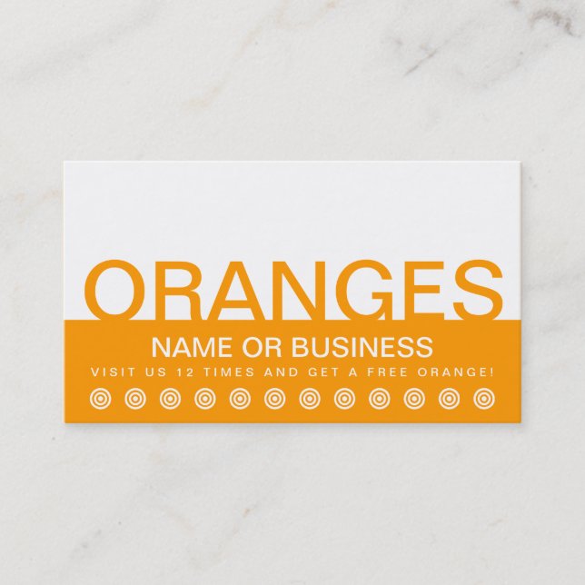 tarjeta de fidelización del cliente de NARANJAS au (Anverso)