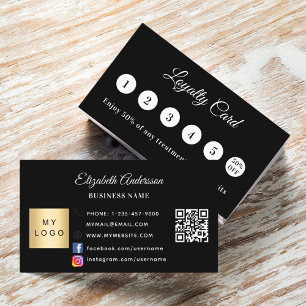 Tarjeta de fidelización del logotipo comercial del