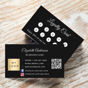Tarjeta de fidelización del logotipo comercial del
