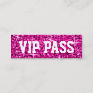 Tarjeta De Fidelización Del "tarjeta de visita rosada PASO del VIP" del