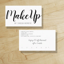 Tarjeta De Fidelización Descuento minimalista negrita de lealtad de bellez