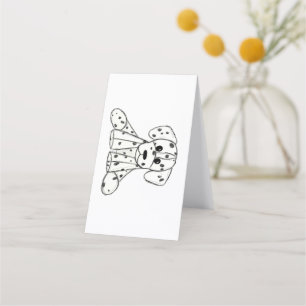 Tarjeta De Fidelización Dibujo de perro de peluche dálmata contorno simple