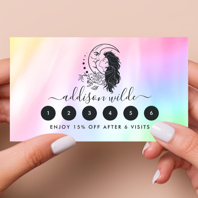Tarjeta De Fidelización Diosa de la Luna Mística Celestial Arcoíris (Subido por el creador)