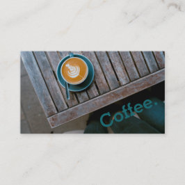 Tarjeta De Fidelización Diseño Coffee Square Table Café sencillo de fideli