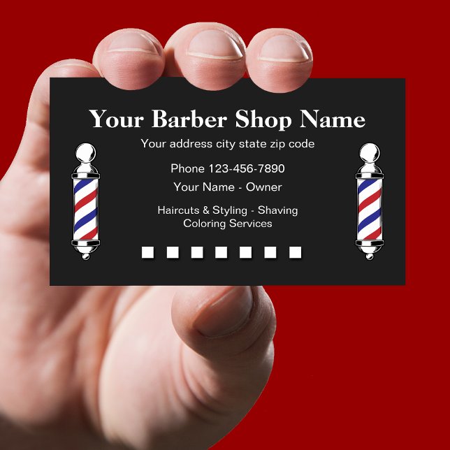 Tarjeta De Fidelización Diseño de Barber Shop (Subido por el creador)