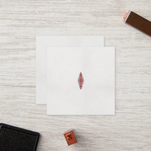 Tarjeta De Fidelización diseño de un patrón rojo y blanco