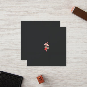 Tarjeta De Fidelización diseño de una flor roja sobre un fondo blanco