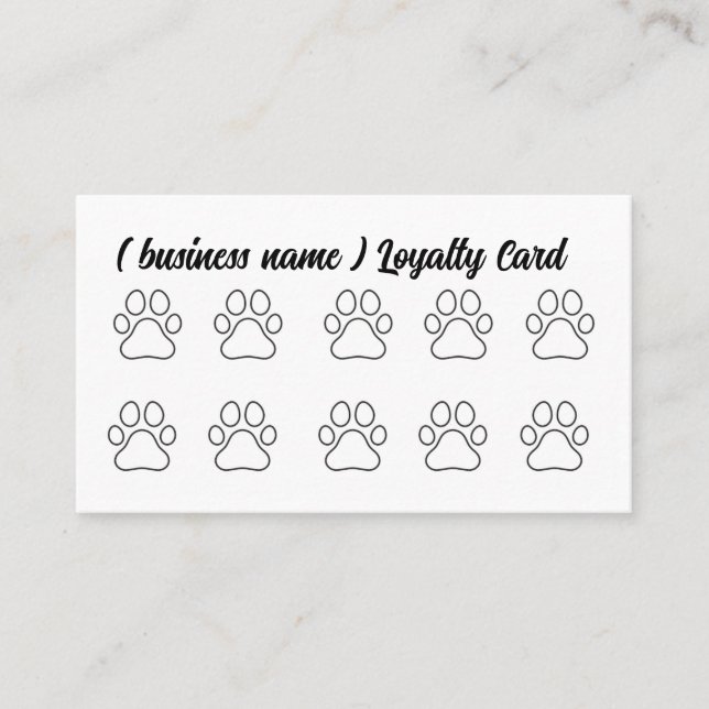 Tarjeta De Fidelización Dog Grooming, Dog Wash Loyalty Card (Anverso)