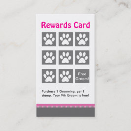 Tarjeta De Fidelización Dog Grooming Rewards Card - Personalizable