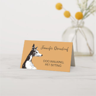 Tarjeta De Fidelización Dog walking, pet care Business Card