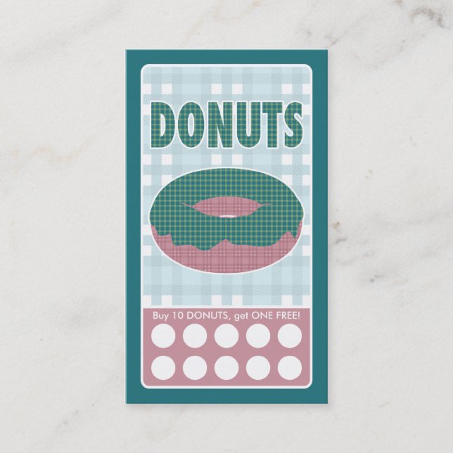 Tarjeta De Fidelización donuts de plaid (Anverso)