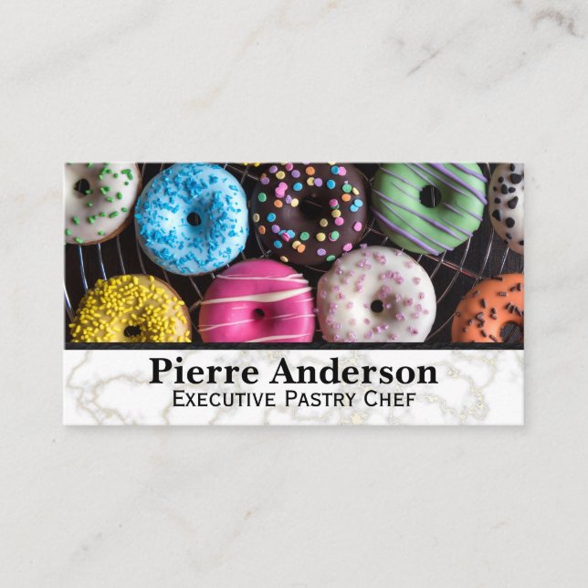 Tarjeta De Fidelización Donuts diversos | Tienda pastelera (Anverso)