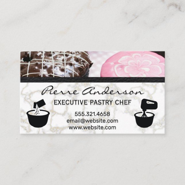 Tarjeta De Fidelización Donuts | Mármol de oro | Mezcla de ingredientes y  (Anverso)