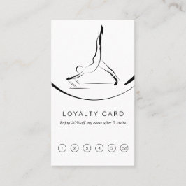 Tarjeta De Fidelización Dos poisas de Pilates sobre el reformador