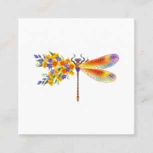 Tarjeta De Fidelización Dragón de flores amarillas