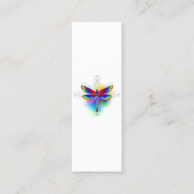 Tarjeta De Fidelización Dragón poligonal arcoiris (Anverso)