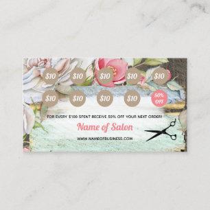 Tarjeta De Fidelización Dulce Blossom Floral Salon Premios de Lealtad