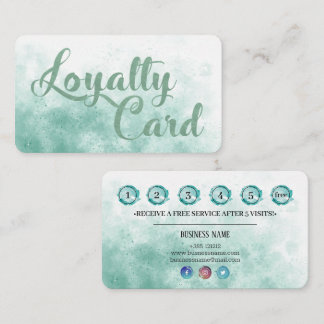 Tarjeta De Fidelización Efecto de lámina con textura de acuarela pastel tu