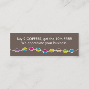 Tarjeta De Fidelización El CAFÉ forma lealtad del cliente