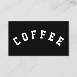 Tarjeta De Fidelización El café simple del texto curvó a la superestrella
