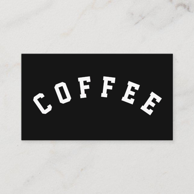 Tarjeta De Fidelización El café simple del texto curvó a la superestrella (Anverso)