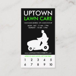 Tarjeta De Fidelización el cuidado de la parte alta del césped recompensa