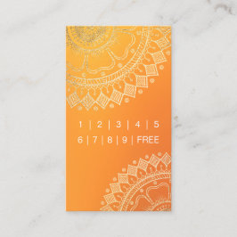 Tarjeta De Fidelización El profesor de meditación de yoga Gold Mandala