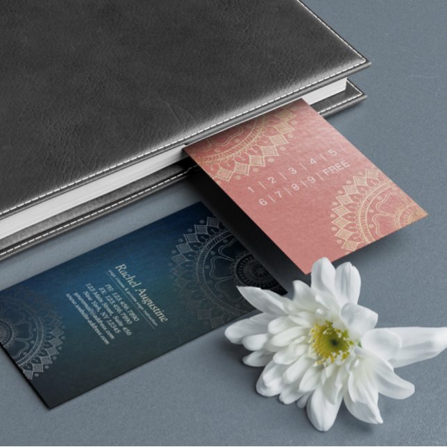 Tarjeta De Fidelización El profesor de meditación de yoga Gold Mandala (Subido por el creador)