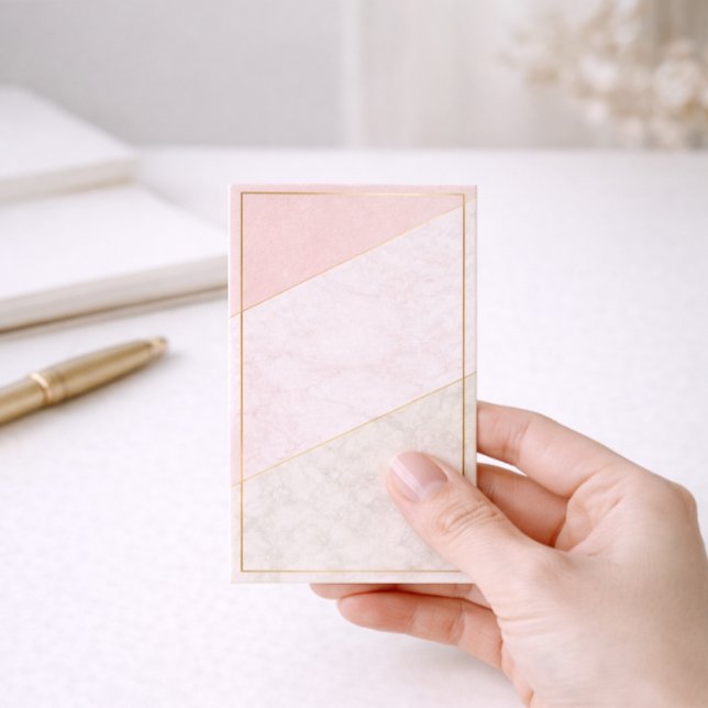 Tarjeta De Fidelización Elegant Blank Loyalty Card – Blush & Gold Design (Subido por el creador)