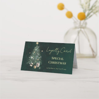 Tarjeta De Fidelización Elegant Christmas Tree Loyalty Card!