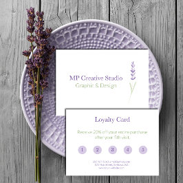 Tarjeta De Fidelización Elegant Lavender Sprig Botanical Design